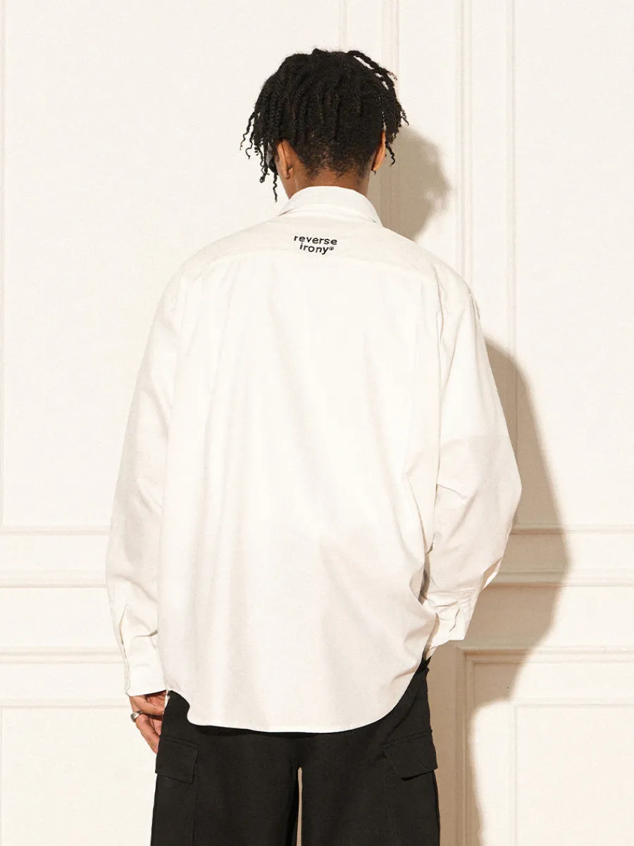 Outlet Portrait Button Long Sleeve Shirts