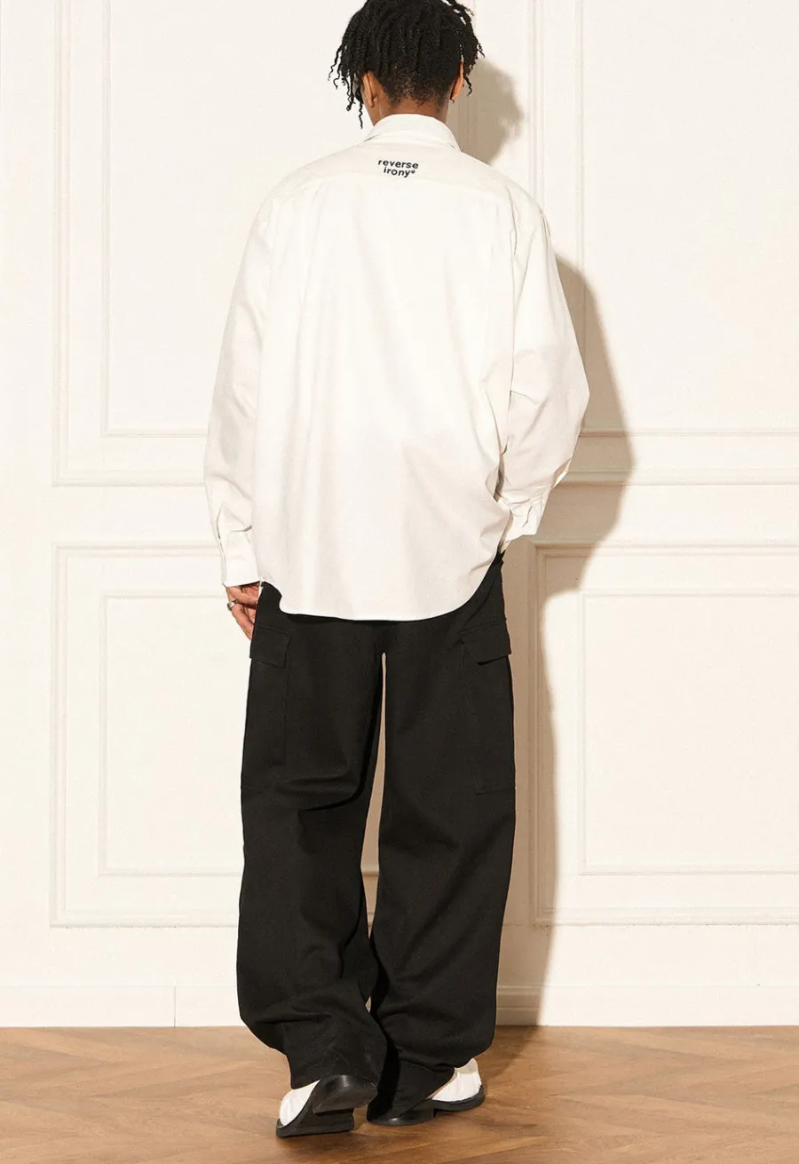 Outlet Portrait Button Long Sleeve Shirts