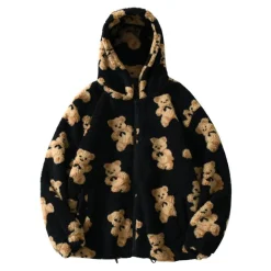 Online Teddy Bear Hooded Fleece Jacket Jackets | Hoodies