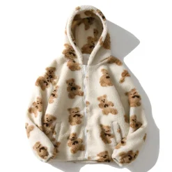 Online Teddy Bear Hooded Fleece Jacket Jackets | Hoodies