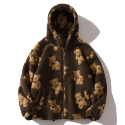 Online Teddy Bear Hooded Fleece Jacket Jackets | Hoodies