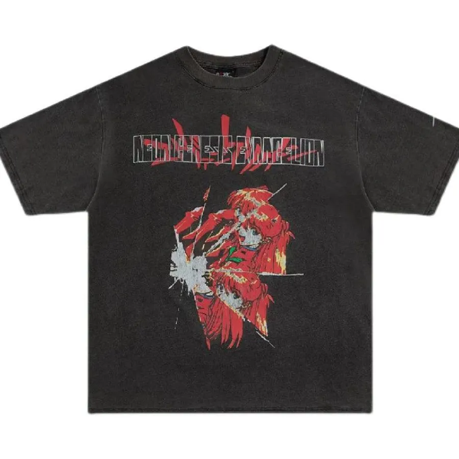 New Vintage Washed "Asuka Sehnsucht" Oversized Tee T-Shirts