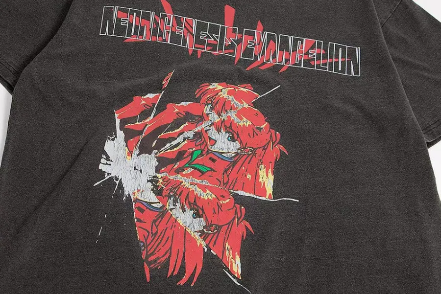 New Vintage Washed "Asuka Sehnsucht" Oversized Tee T-Shirts