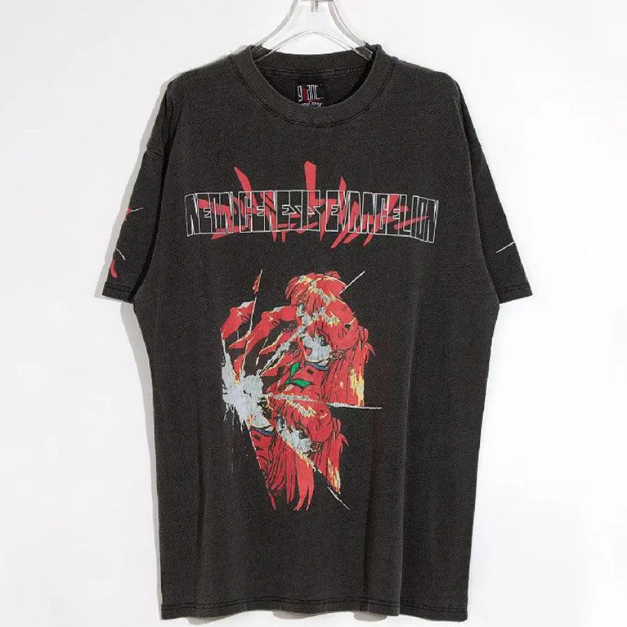 New Vintage Washed "Asuka Sehnsucht" Oversized Tee T-Shirts