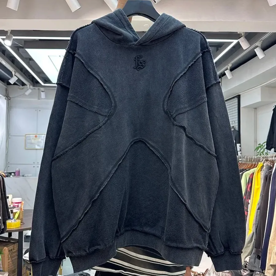 Sale Vintage Washed Deconstructed Forgiveness Hoodie Hoodies