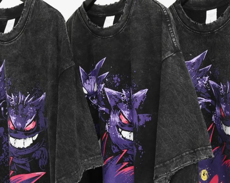 Outlet Vintage Washed "Ghosts" Oversized Tee T-Shirts