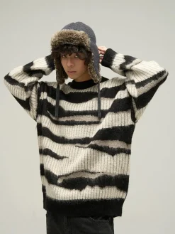 Fashion Double Striped Sweater Sweaters
