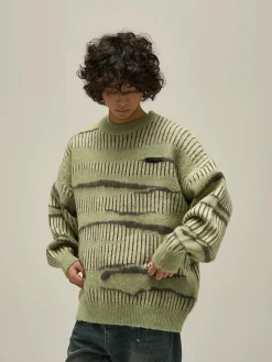Fashion Double Striped Sweater Sweaters