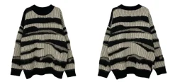 Fashion Double Striped Sweater Sweaters