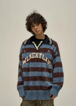 Outlet Logo Collared Sweater Sweaters